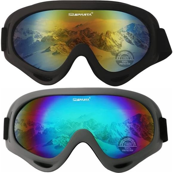 thumbnail image 2 of OUTDOORSPARTA 2-Pack Ski & Snowboard Goggles - Anti-Fog, UV Protection For Adults & Kids 2 of 12